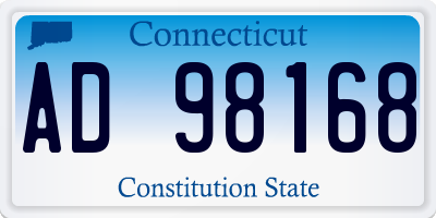 CT license plate AD98168