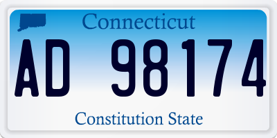 CT license plate AD98174