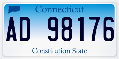 CT license plate AD98176