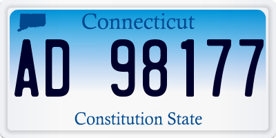 CT license plate AD98177