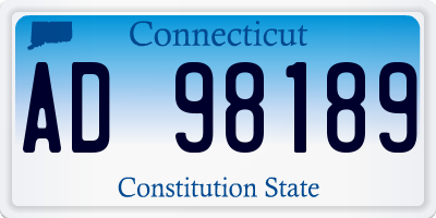 CT license plate AD98189