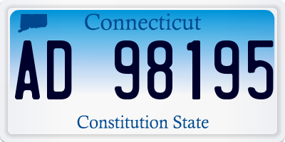 CT license plate AD98195