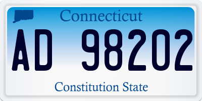 CT license plate AD98202