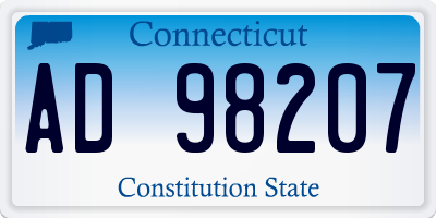CT license plate AD98207