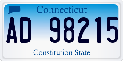 CT license plate AD98215