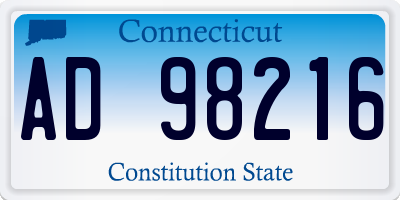CT license plate AD98216