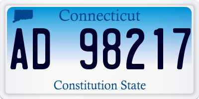 CT license plate AD98217