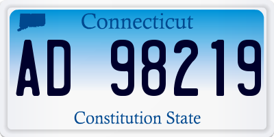 CT license plate AD98219