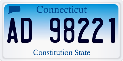 CT license plate AD98221