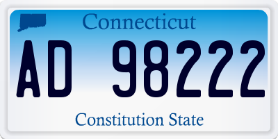 CT license plate AD98222