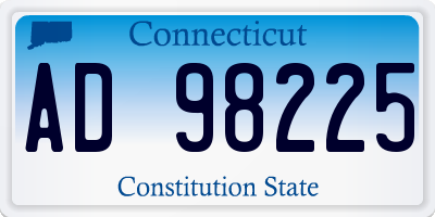 CT license plate AD98225