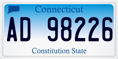 CT license plate AD98226