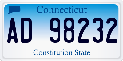 CT license plate AD98232