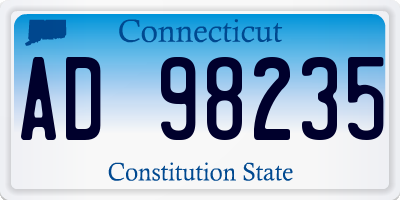 CT license plate AD98235