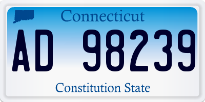 CT license plate AD98239