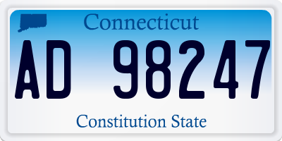 CT license plate AD98247