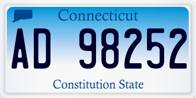 CT license plate AD98252