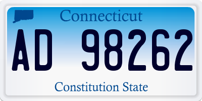 CT license plate AD98262