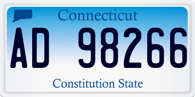 CT license plate AD98266