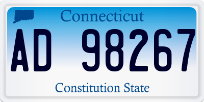 CT license plate AD98267
