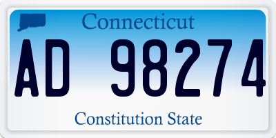 CT license plate AD98274