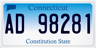 CT license plate AD98281