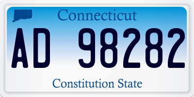 CT license plate AD98282
