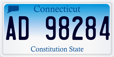 CT license plate AD98284