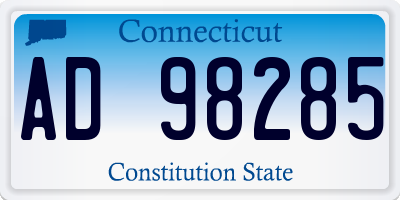 CT license plate AD98285