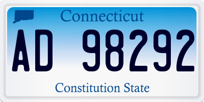 CT license plate AD98292