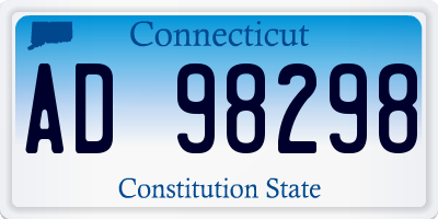 CT license plate AD98298