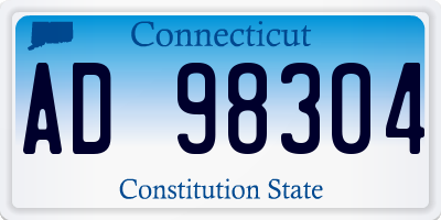 CT license plate AD98304