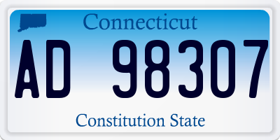 CT license plate AD98307