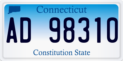 CT license plate AD98310