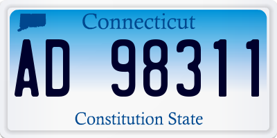 CT license plate AD98311