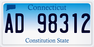 CT license plate AD98312