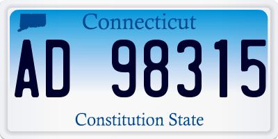 CT license plate AD98315