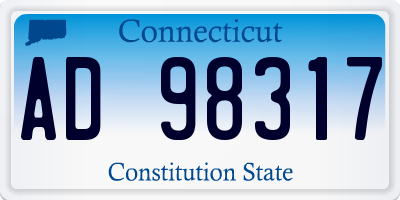 CT license plate AD98317