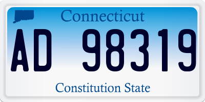 CT license plate AD98319