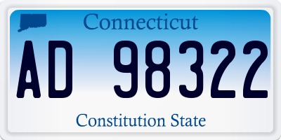 CT license plate AD98322