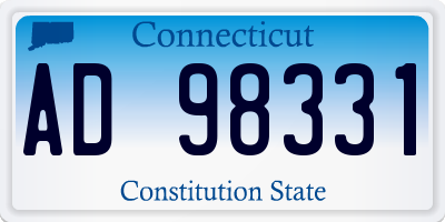 CT license plate AD98331