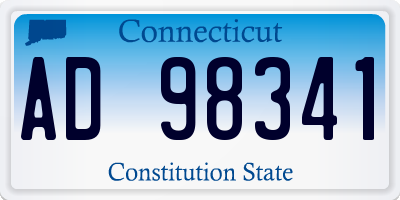 CT license plate AD98341