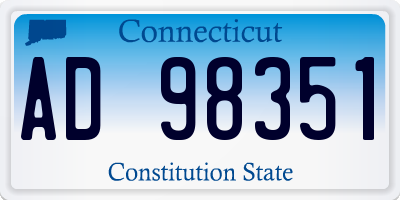 CT license plate AD98351