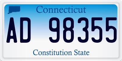 CT license plate AD98355