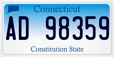 CT license plate AD98359