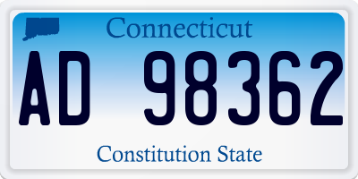 CT license plate AD98362