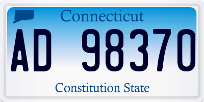CT license plate AD98370