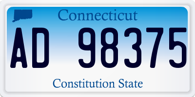 CT license plate AD98375