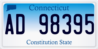 CT license plate AD98395