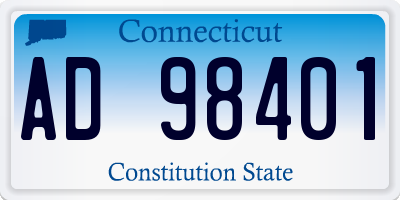 CT license plate AD98401
